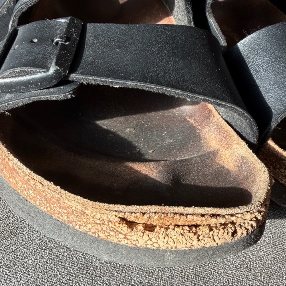 Birkenstock Black Leather Sandals - Picture 5 of 6